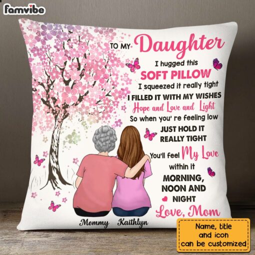 Personalized To My Daughter Tree Pillow