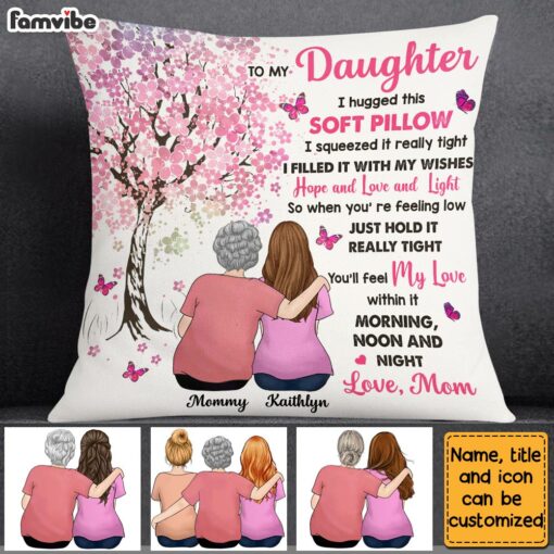 Personalized To My Daughter Tree Pillow