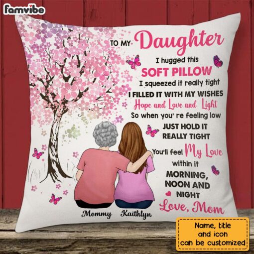 Personalized To My Daughter Tree Pillow