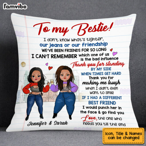 Personalized To My Friend Thank You Sisters Pillow