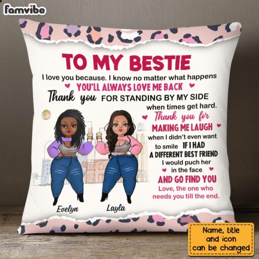 Personalized To My Friends I Love You Pillow