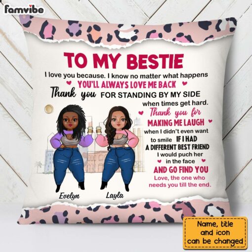 Personalized To My Friends I Love You Pillow