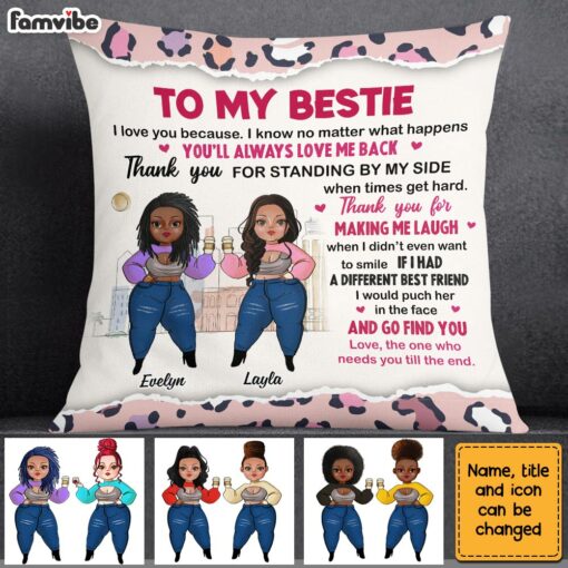 Personalized To My Friends I Love You Pillow