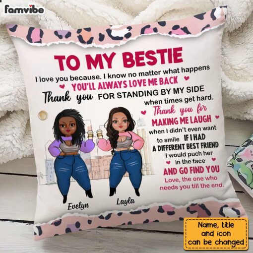 Personalized To My Friends I Love You Pillow