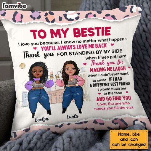 Personalized To My Friends I Love You Pillow