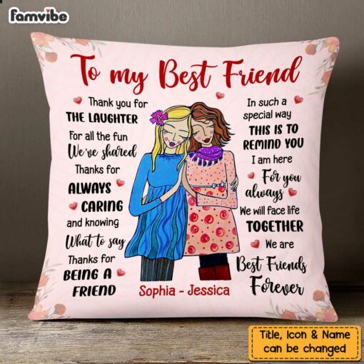 Personalized To My Friends Thank You For Pillow