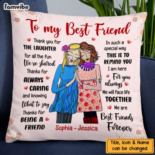 Personalized To My Friends Thank You For Pillow