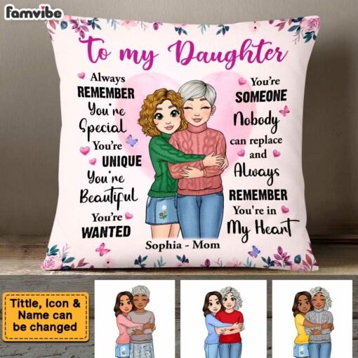 Personalized To My Granddaughter Always Remember You’re Unique�And Beautiful Pillow