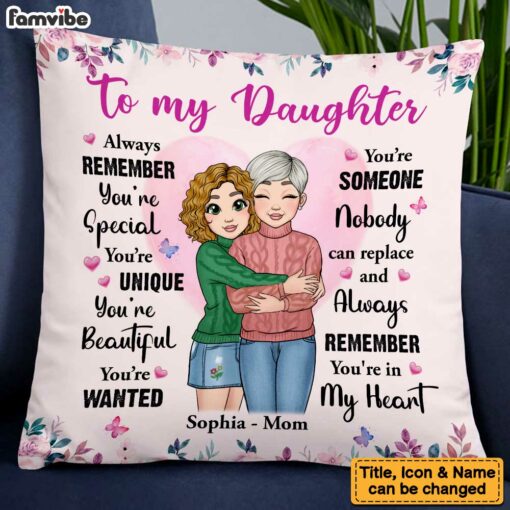 Personalized To My Granddaughter Always Remember You’re Unique�And Beautiful Pillow