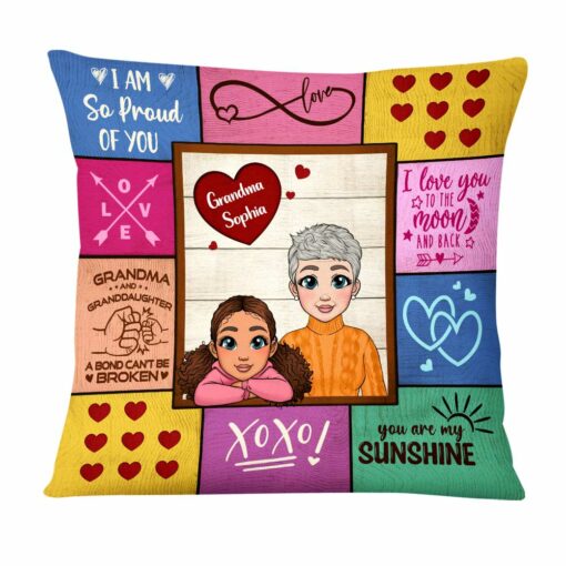 Personalized To My Granddaughter From Grandma A Bond Can’t Be Broken Pillow