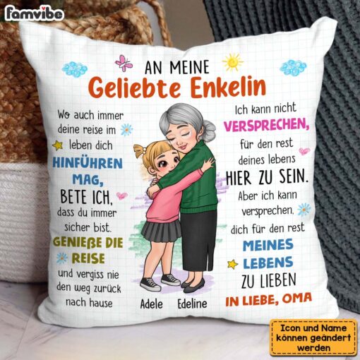 Personalized To My Granddaughter German Pillow