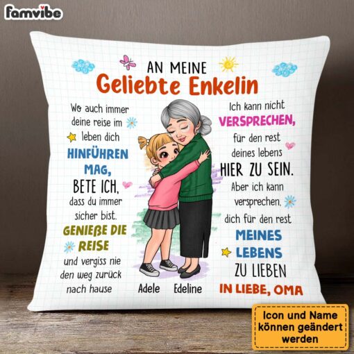 Personalized To My Granddaughter German Pillow