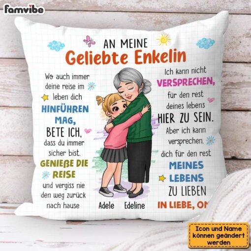 Personalized To My Granddaughter German Pillow