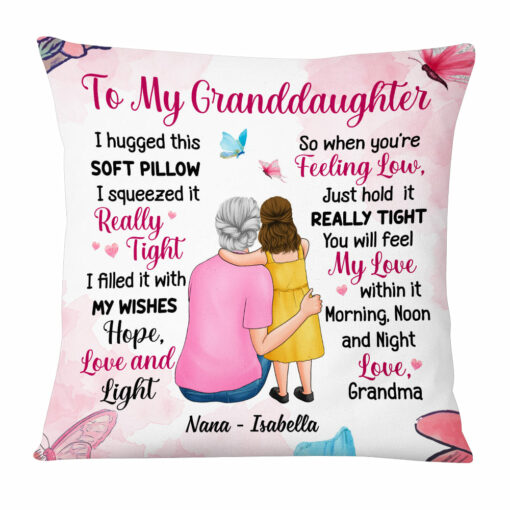 Personalized To My Granddaughter Hug This Pillow