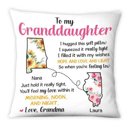 Personalized To My Granddaughter Long Distance Pillow