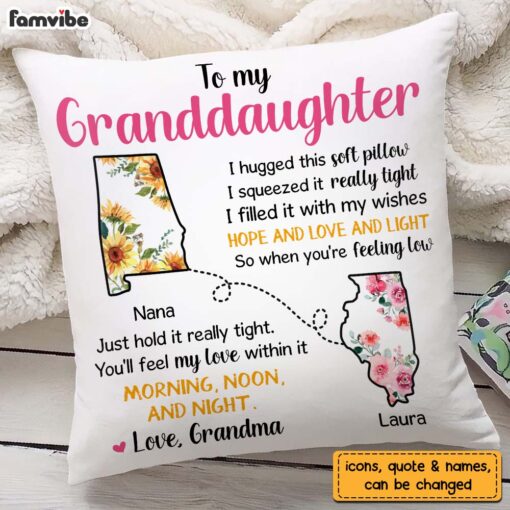 Personalized To My Granddaughter Long Distance Pillow