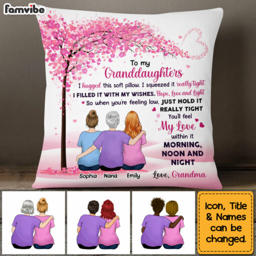 Personalized To My Granddaughter Love Tree Hug This Pillow