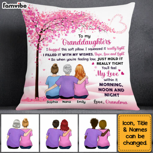 Personalized To My Granddaughter Love Tree Hug This Pillow