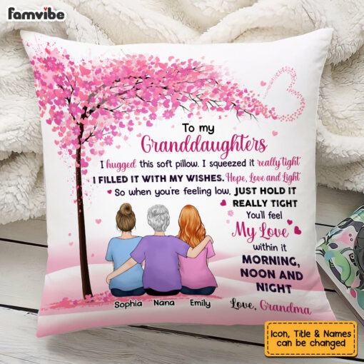 Personalized To My Granddaughter Love Tree Hug This Pillow