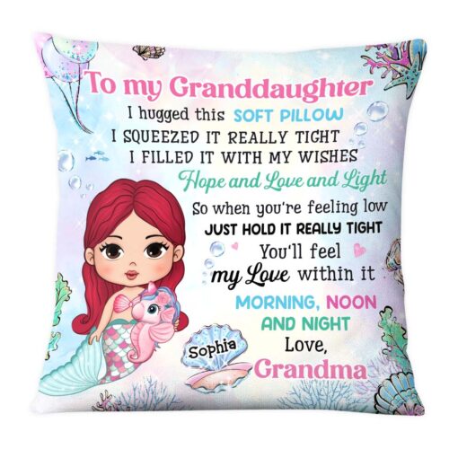 Personalized To My Granddaughter Mermaid Pillow