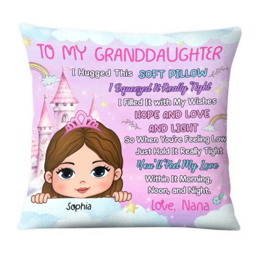 Personalized To My Granddaughter Princess Theme Pillow