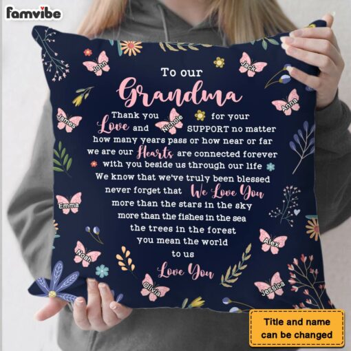 Personalized To My Grandma Never Forget That I Love You Pillow