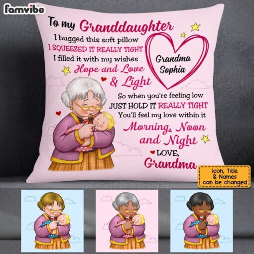 Personalized To My Grandson Baby Hug From Grandma Pillow