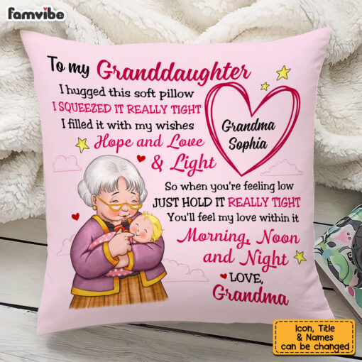 Personalized To My Grandson Baby Hug From Grandma Pillow