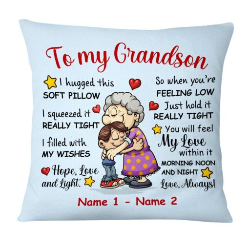 Personalized To My Grandson Pillow