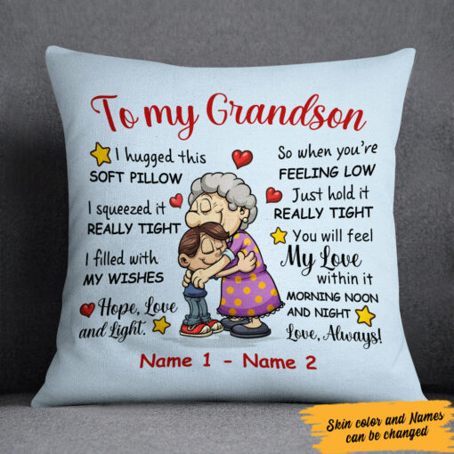 Personalized To My Grandson Pillow