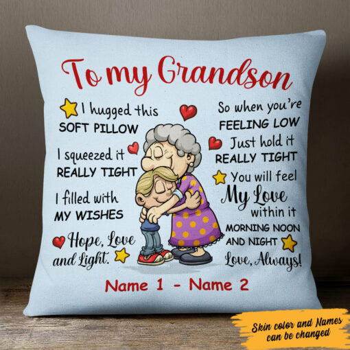 Personalized To My Grandson Pillow