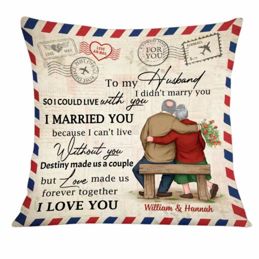 Personalized To My Husband Letter Pillow