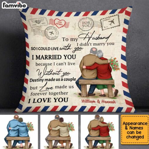 Personalized To My Husband Letter Pillow