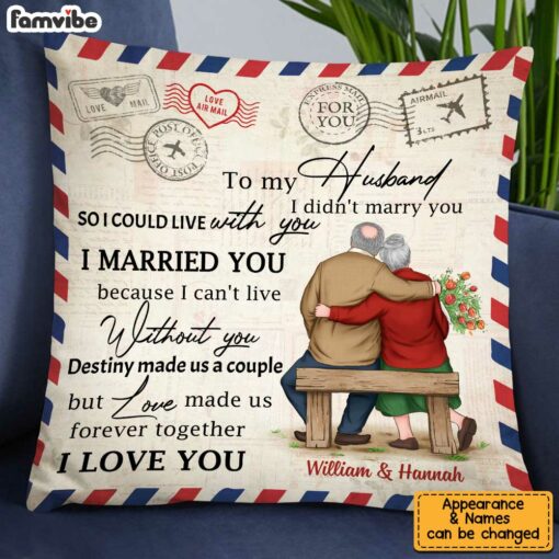 Personalized To My Husband Letter Pillow