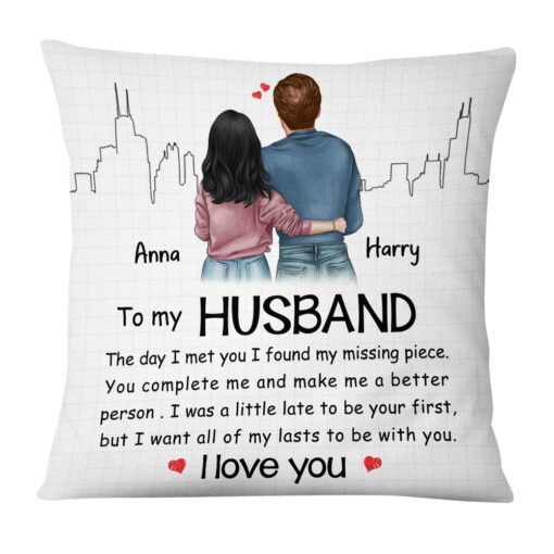 Personalized To My Husband The Day I Met You Pillow