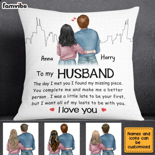 Personalized To My Husband The Day I Met You Pillow