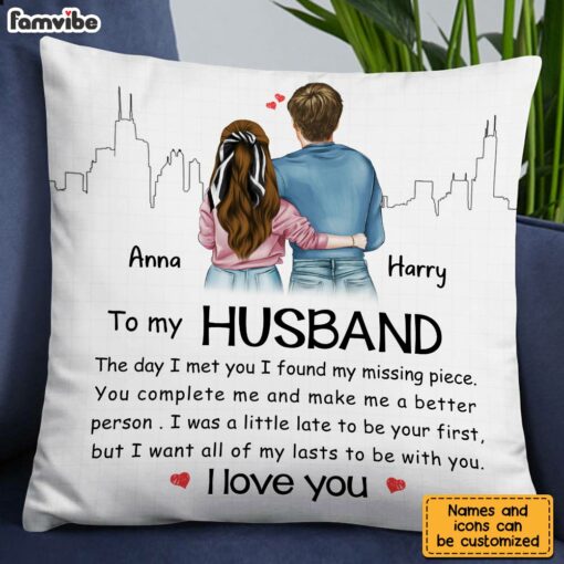 Personalized To My Husband The Day I Met You Pillow