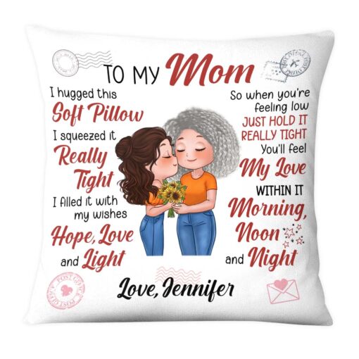 Personalized To My Mom From Daughter Hug This Pillow