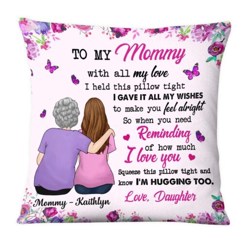 Personalized To My Mom Hug This Pillow