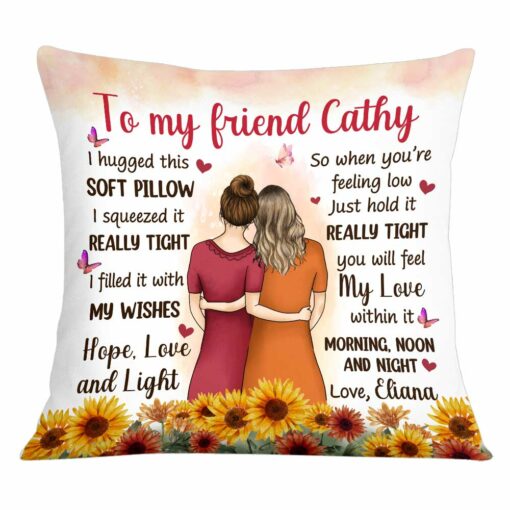 Personalized To My Old Friends Hug This Pillow