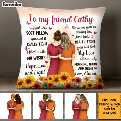 Personalized To My Old Friends Hug This Pillow