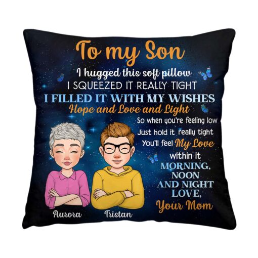 Personalized To My Son Hug This Pillow