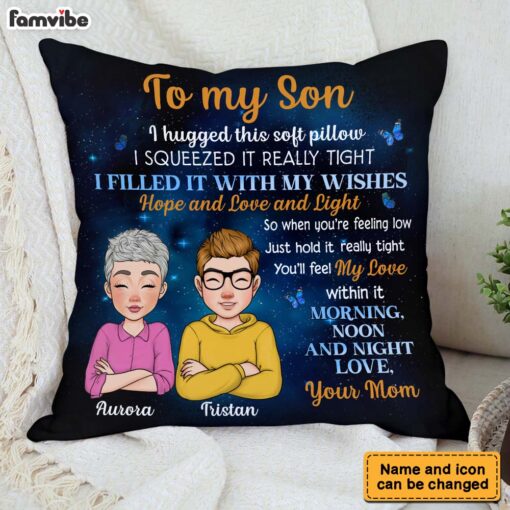 Personalized To My Son Hug This Pillow