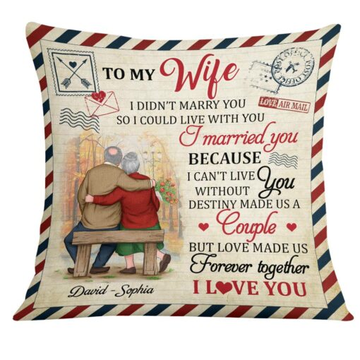 Personalized To My Wife Letter Pillow