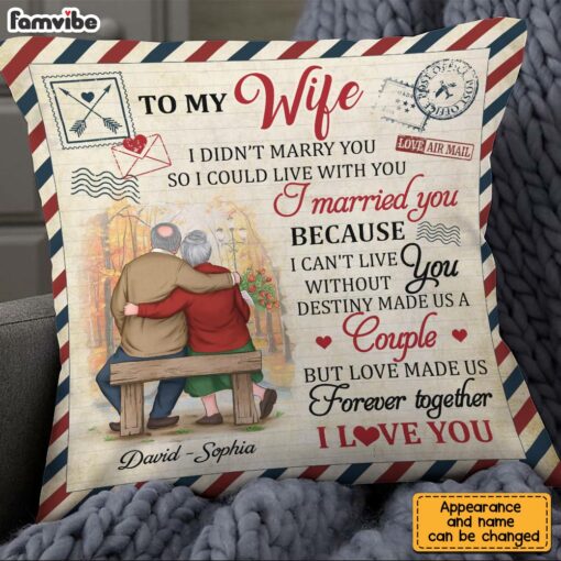 Personalized To My Wife Letter Pillow