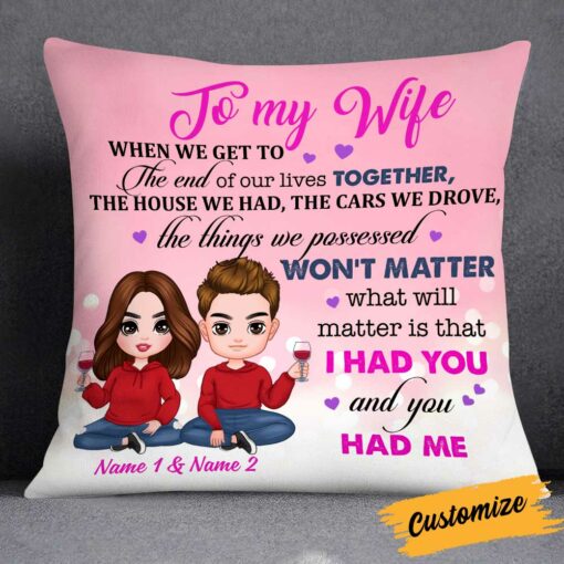 Personalized To My Wife Pillow