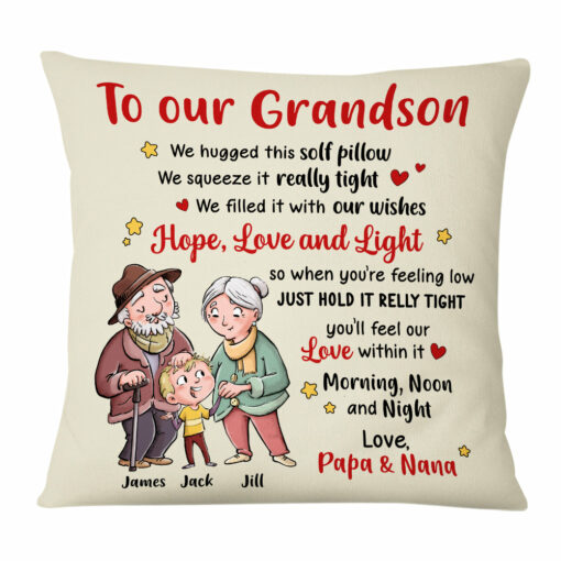 Personalized To Our Grandson Pillow