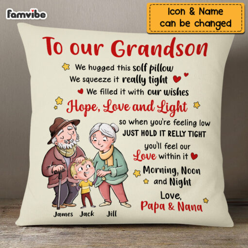 Personalized To Our Grandson Pillow