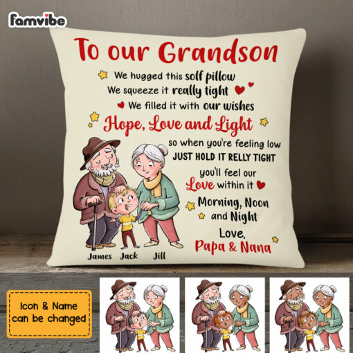 Personalized To Our Grandson Pillow