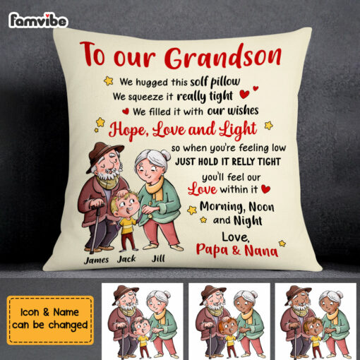 Personalized To Our Grandson Pillow